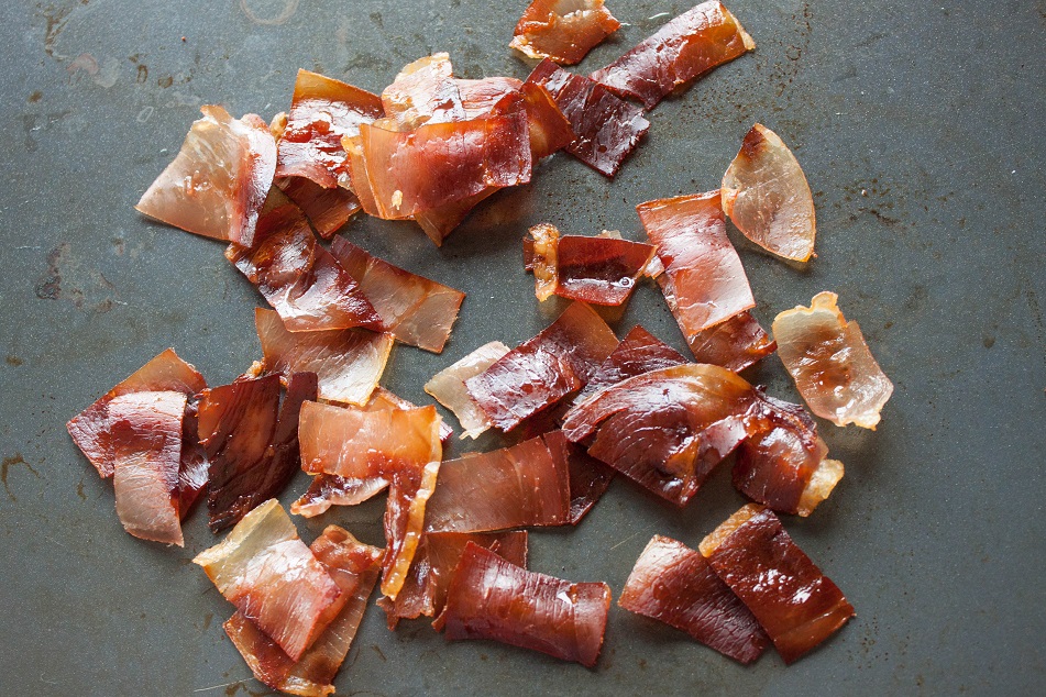 Baked prosciutto